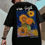 Camiseta Básica Unissex Van Gogh Sunflower Paint