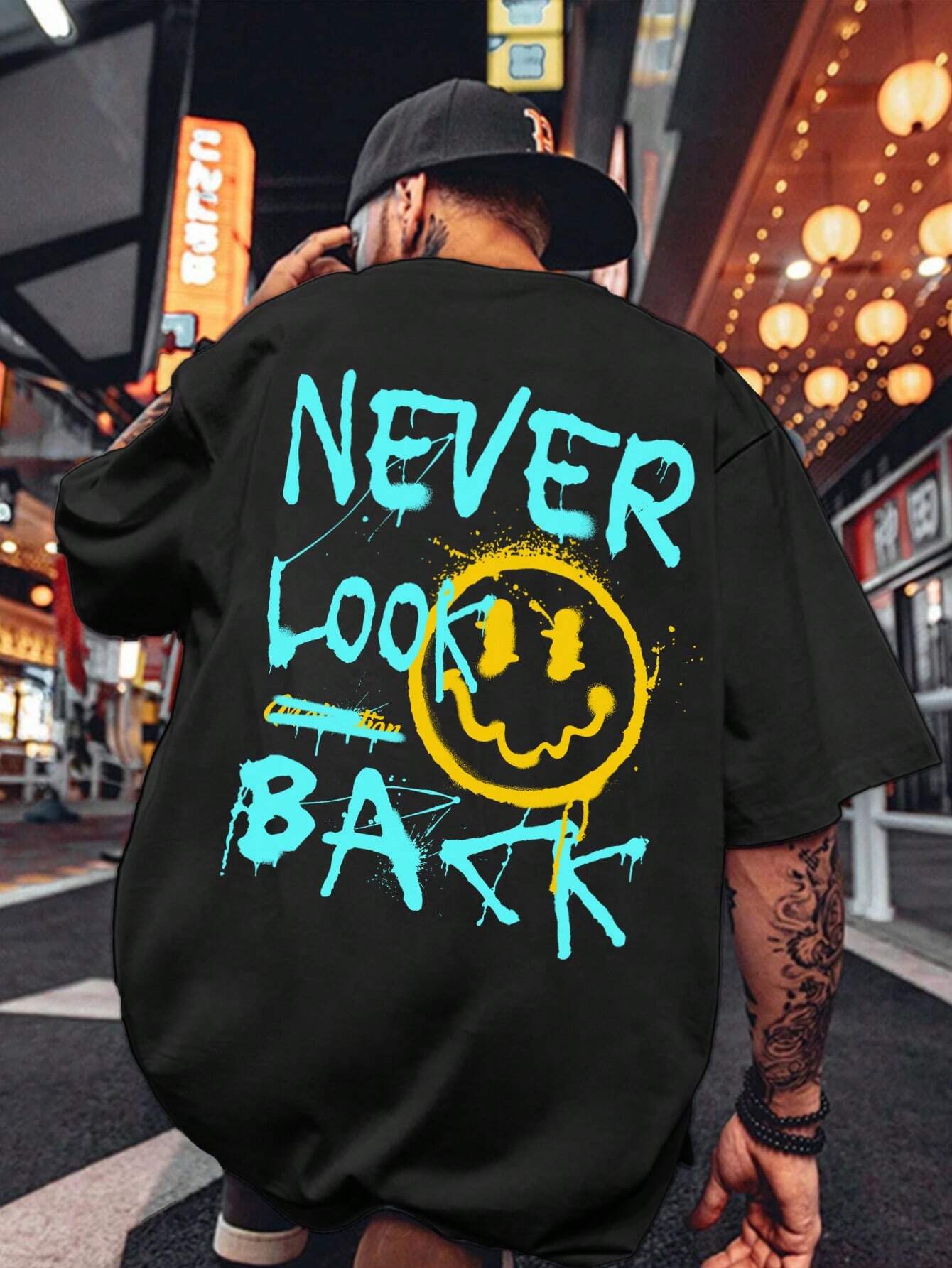 Camiseta Básica Unissex Never Look Back