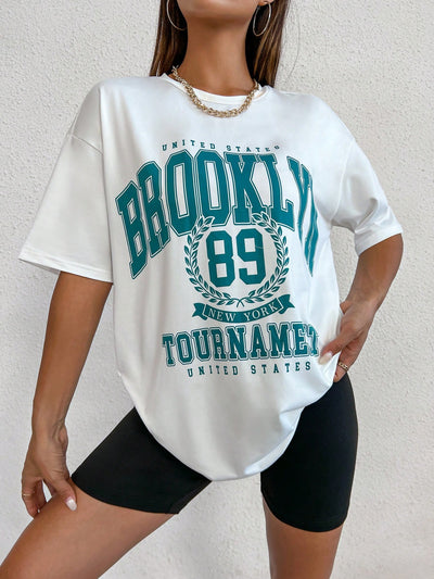 Camiseta Básica Feminina Brooklyn Tournament United States