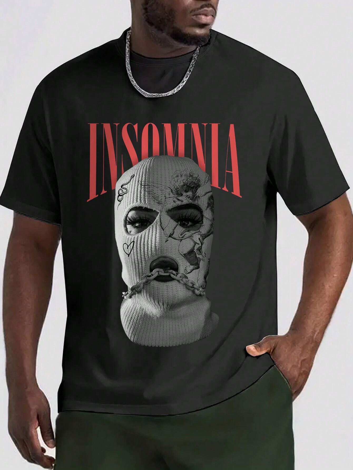 Camiseta Básica Unissex Insonia Mafia Mask