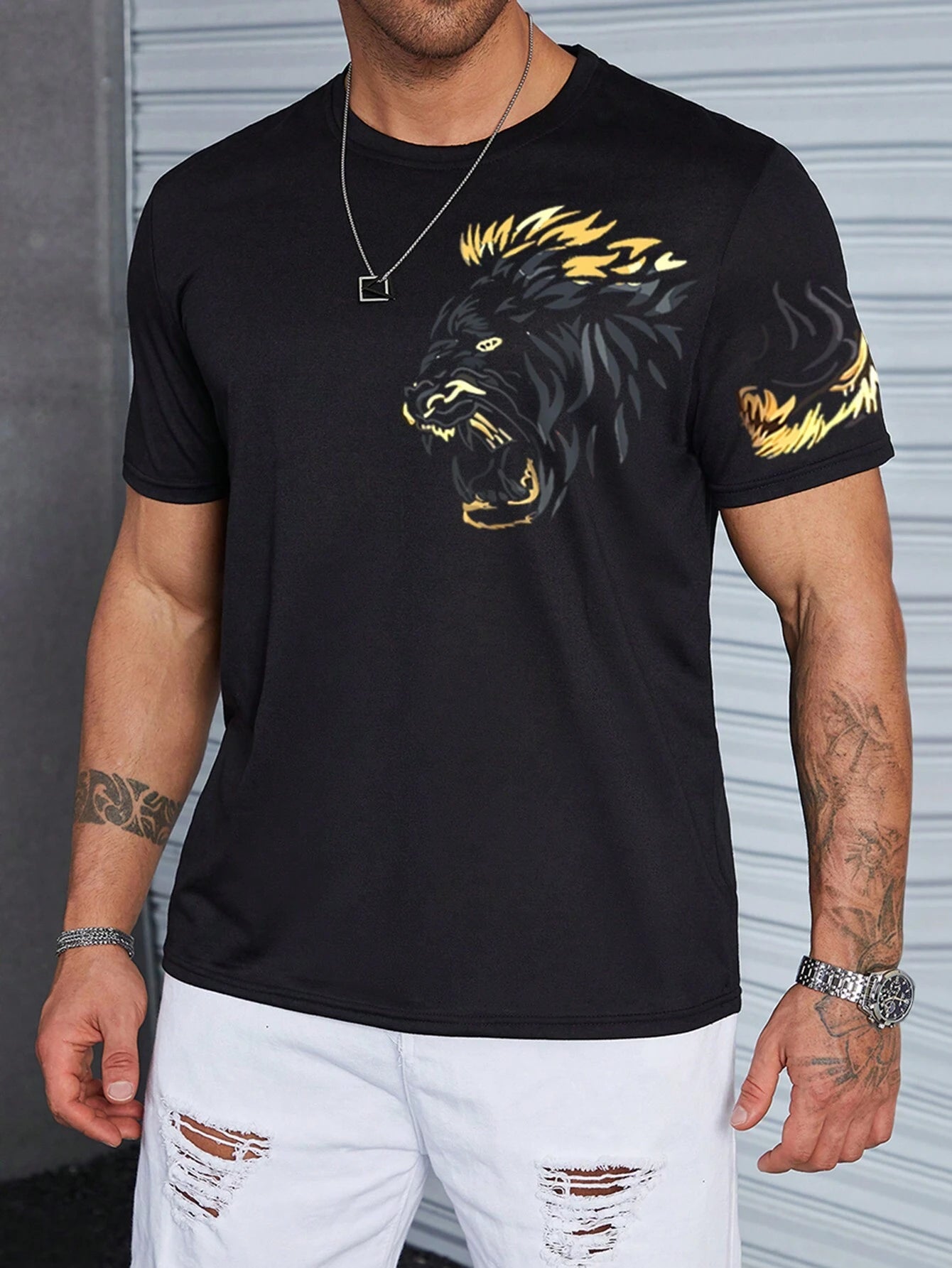 Camiseta Básica Unissex Black Lion King