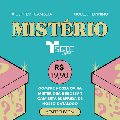 BOX MISTÉRIO - 1 CAMISETAS SURPRESA FEMININA