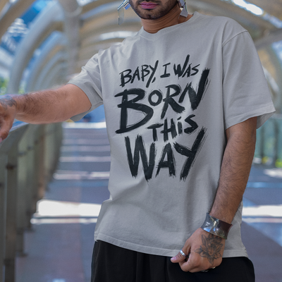 Camiseta Básica Unissex Baby i was born this way