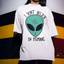 Camiseta Oversized Alien I Don't Believe- branco