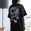 Camiseta Oversized Dragão Oriental Japones - preto