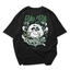 Camiseta Oversized Panda Never Give Up