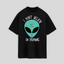 Camiseta Oversized Alien I Don't Believe- preto