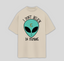 Camiseta Oversized Alien I Don't Believe- pérola