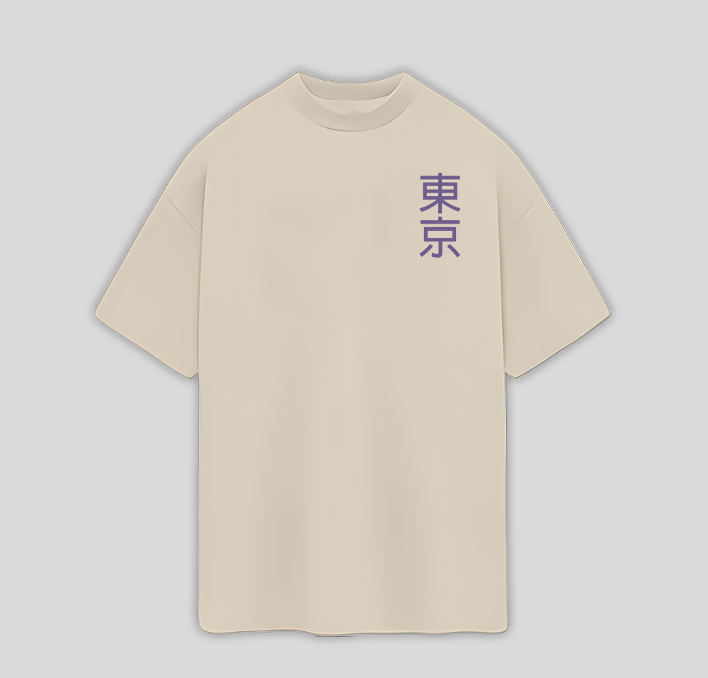 Camiseta Oversized Dragão Oriental Japones - pérola