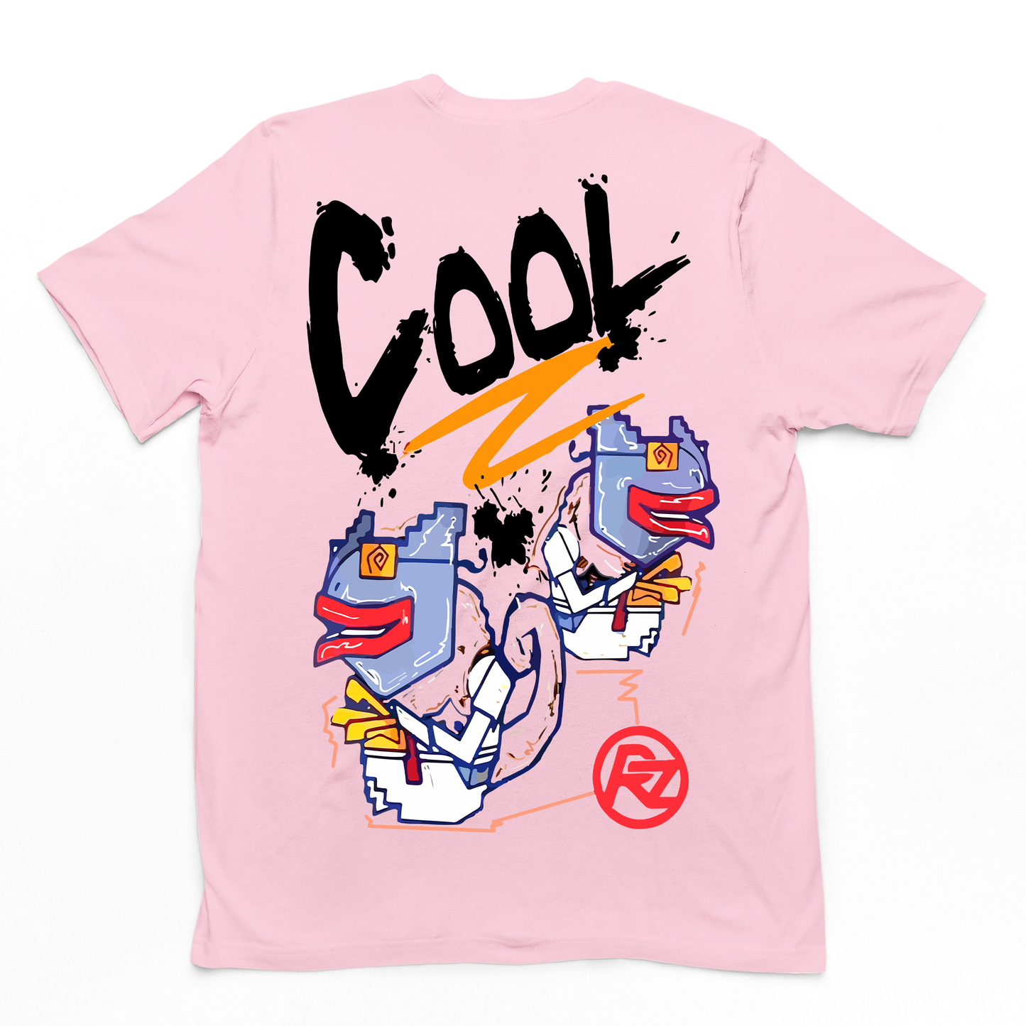 Camiseta Básica Escrito Cool Street com Grafite Art- Rosa bebe