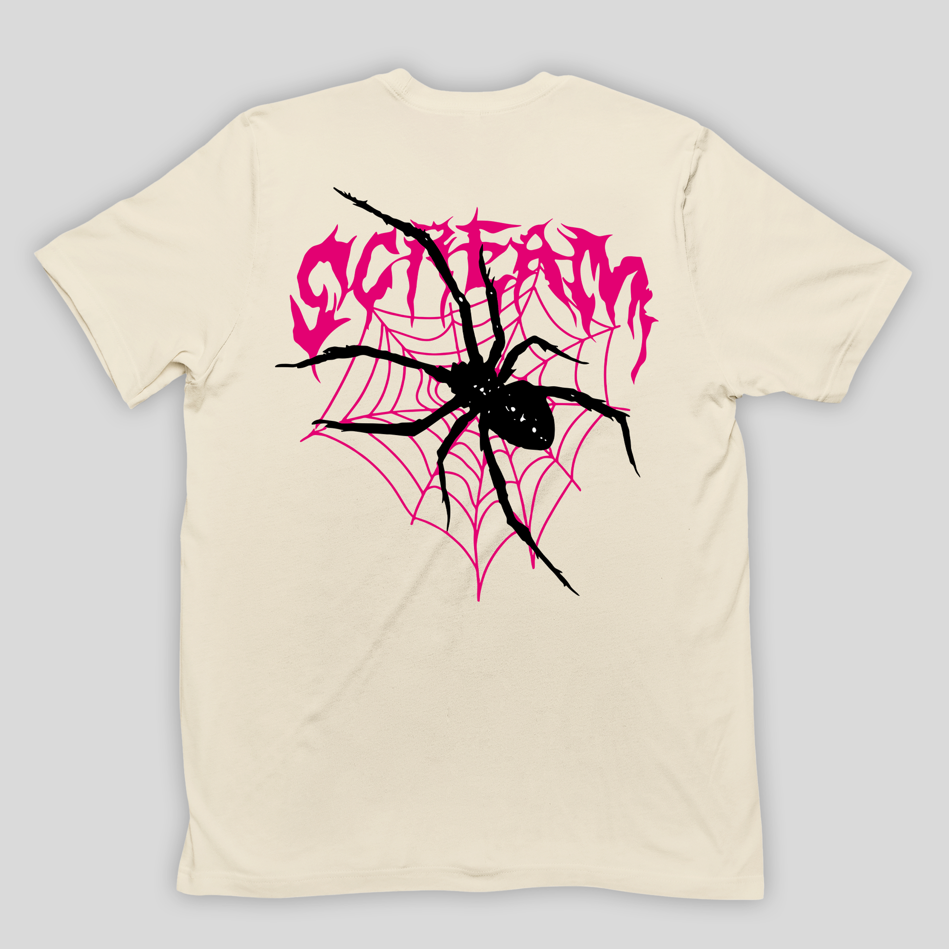 Camiseta Básica Unissex Scream Aranha Teia - Pérola