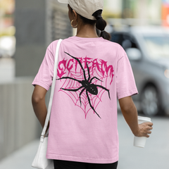 Camiseta Básica Unissex Scream Aranha Teia