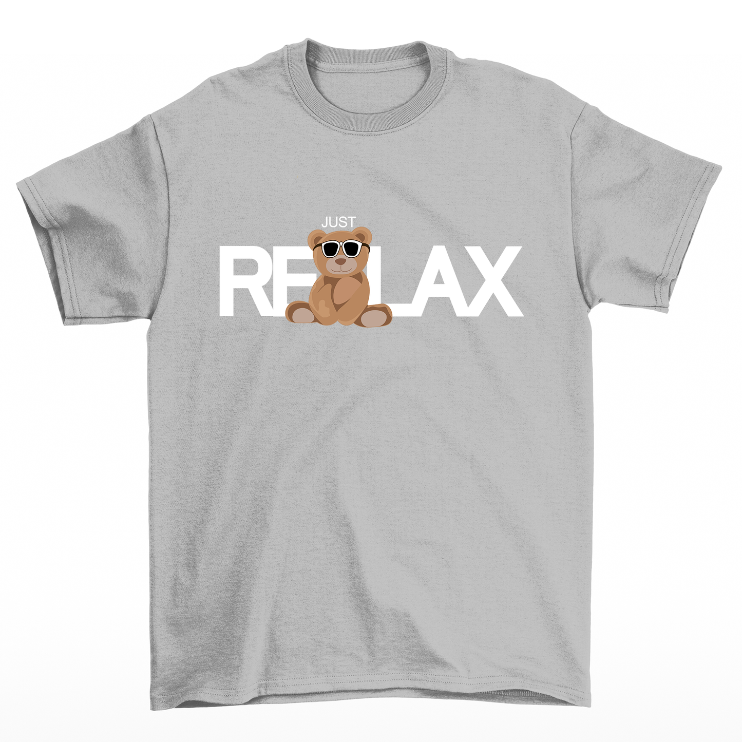 camiseta básica cinza Teddy Bear Relax