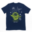 Camiseta Básica Azul Marinho Com Estampa Planeta  Nave Astronauta