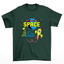 camiseta básica verde estampa de explore space