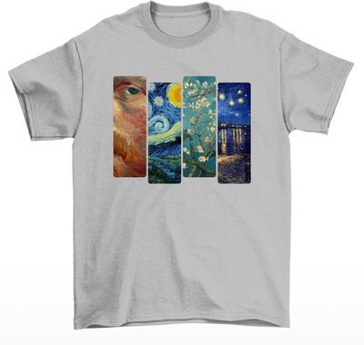 Camiseta Basica Com Colagens  -VAN GOGH ART- 