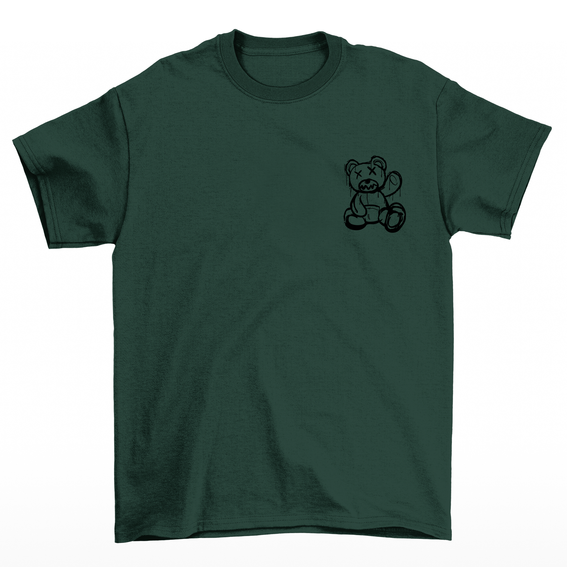 camiseta básica verde teddy urso fight trust hard - Verde