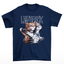 Camiseta básica Com Estampa Gatinho Titanic- azul-marinho