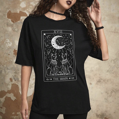 Camiseta Básica Feminina The Moon XVII Cats