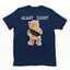 camiseta basica azul marinho estampa de urso always sunny