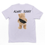 camiseta basica lilás estampa de urso always sunny