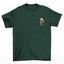 camiseta basica verde estampa de urso always sunny