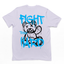 camiseta básica Lilás teddy urso fight trust hard