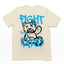 camiseta básica pérola teddy urso fight trust hard - Pérola