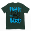 camiseta básica verde teddy urso fight trust hard