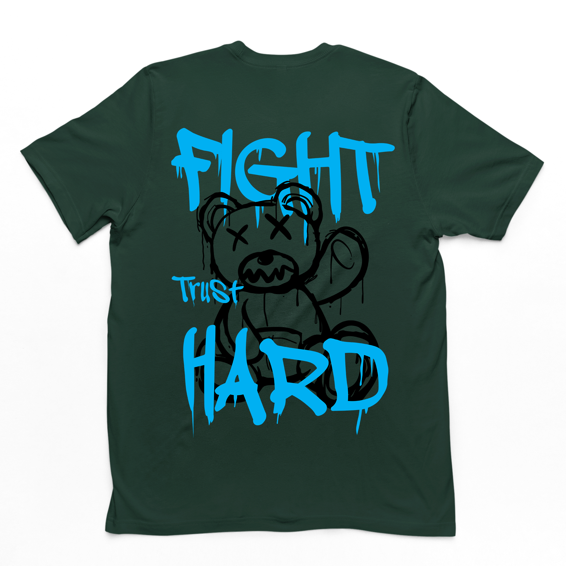 camiseta básica verde teddy urso fight trust hard - Verde