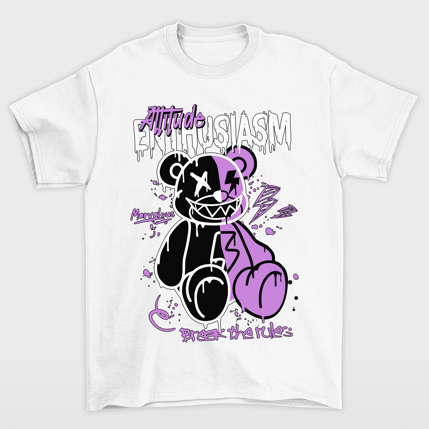 Camiseta Básica Break the Rules Bear