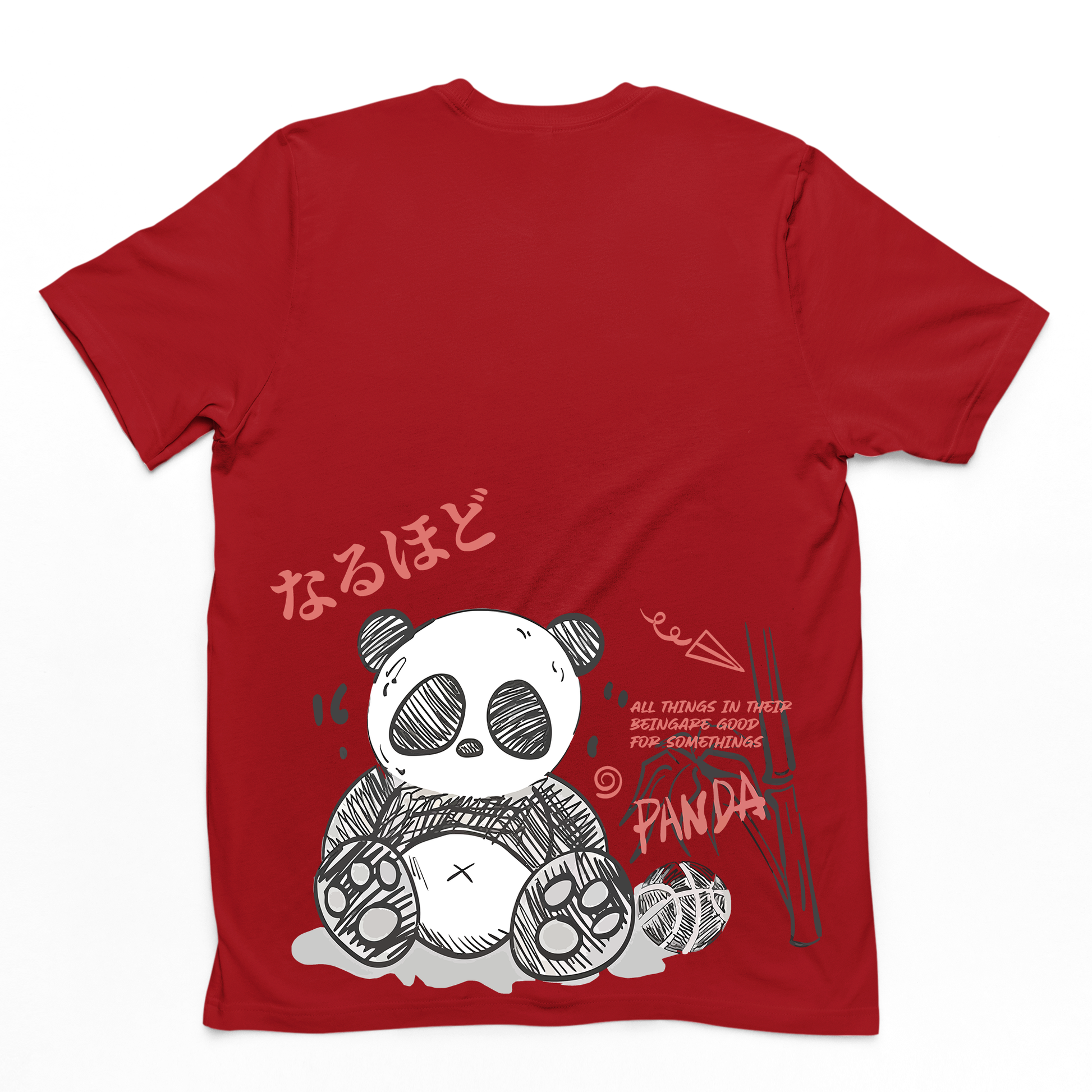 Camiseta Básica Com Estampa Panda Terror