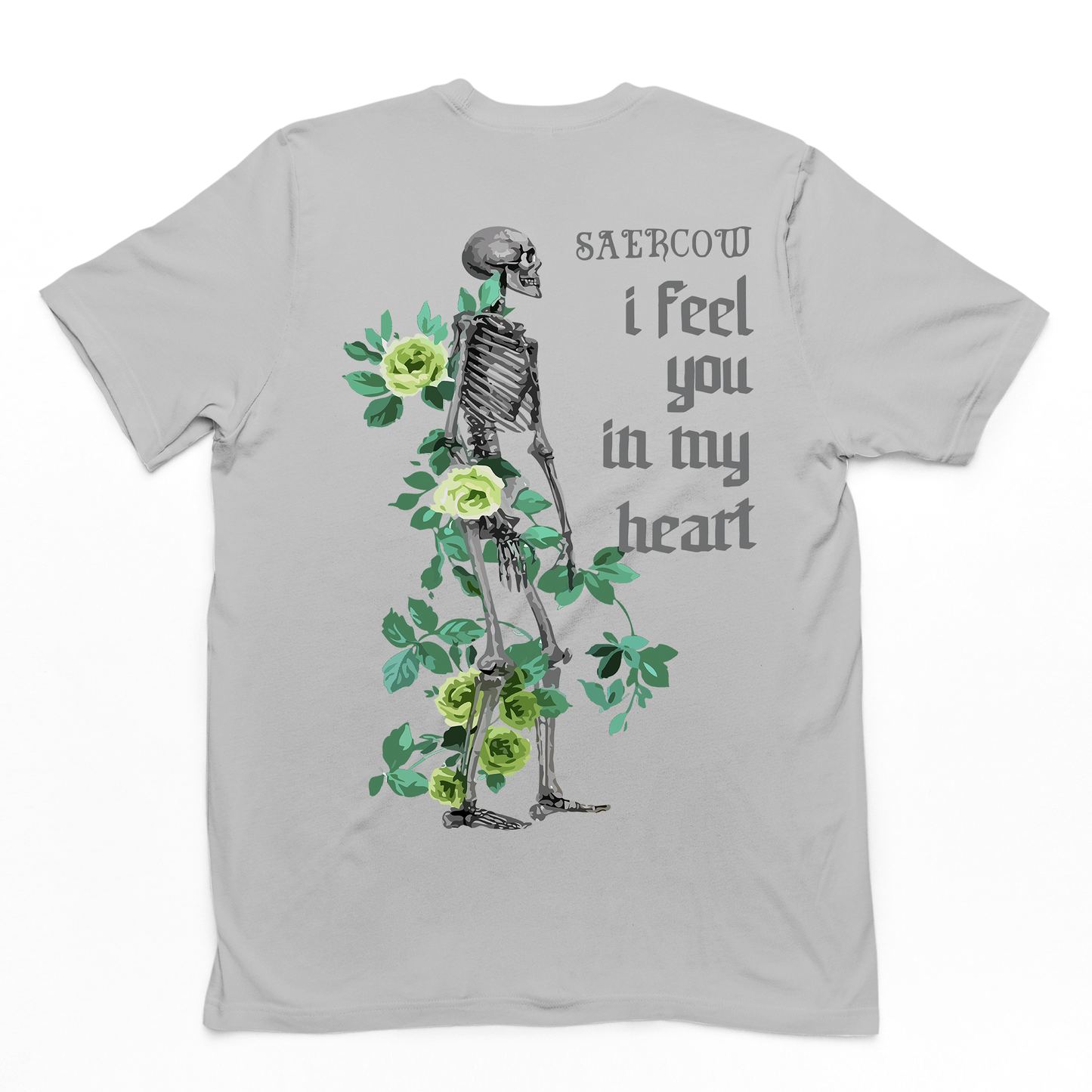 Camiseta Básica Unissex I Feel You in My Heart Skull