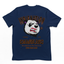 Camiseta azul Básica Com Estampa Panda Nervoso 