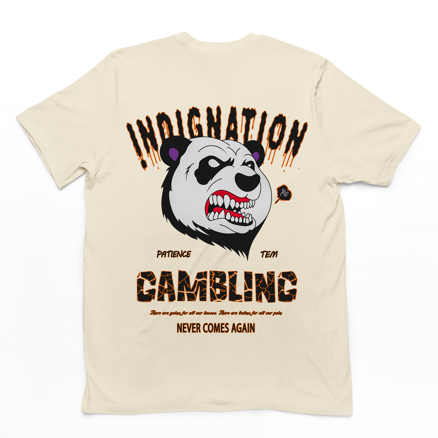 Camiseta pérola estampada Com Estampa Panda Nervoso 