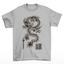 Camiseta Básica Japanese Dragon - Cinza