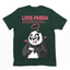 Camiseta cinza Básica Com Estampa Panda Morcego