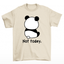 Camiseta pérola básica com estampa de panda emburrado bravo not today - Pérola