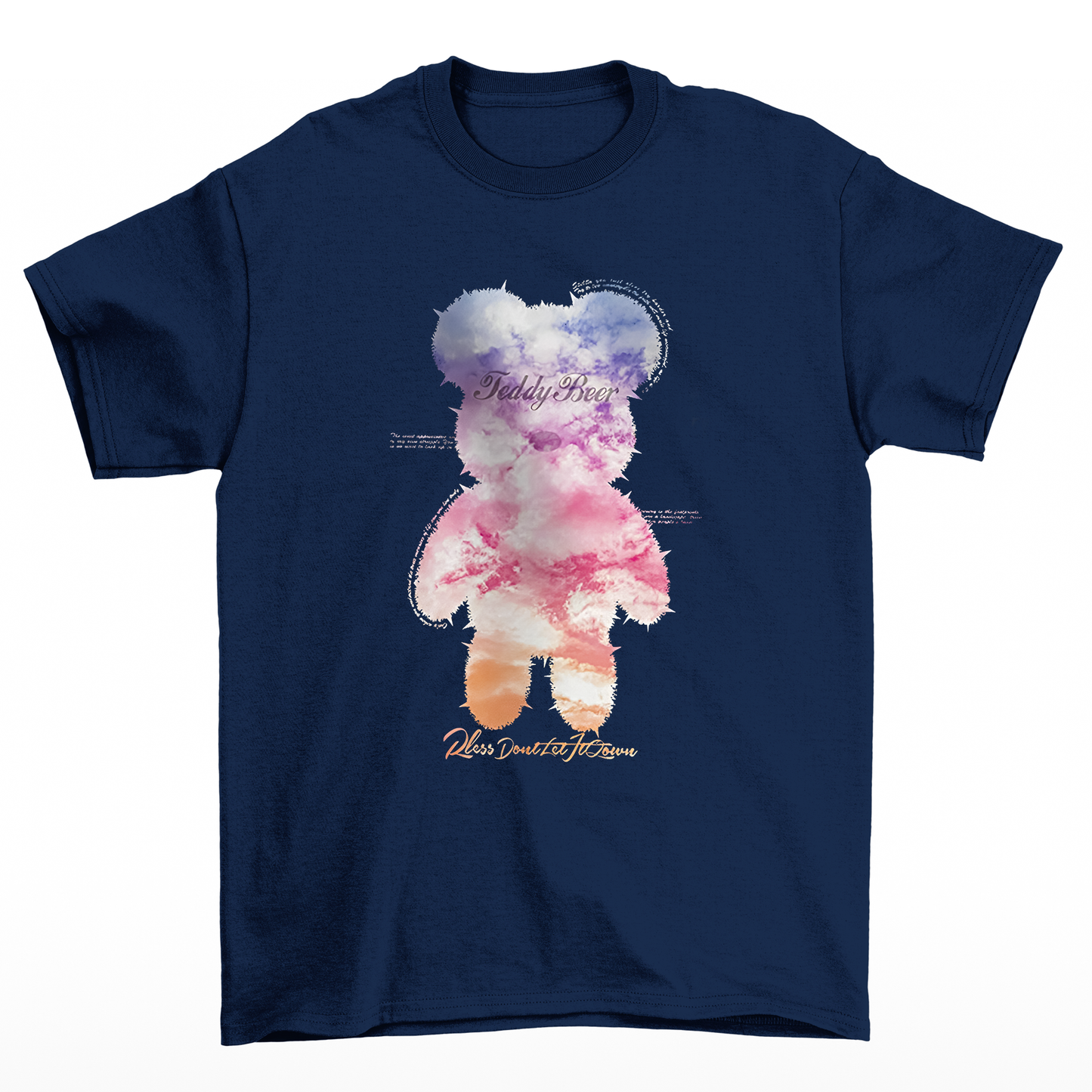 Camiseta Basica estampada Teddy Bear Color - Azul Marinho