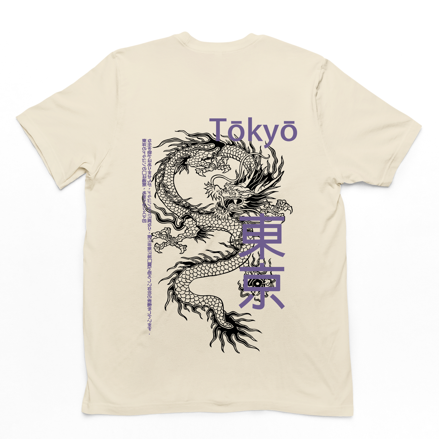 Camiseta streetwear básica pérola costas estampa de dragão oriental japones chines Tokyo