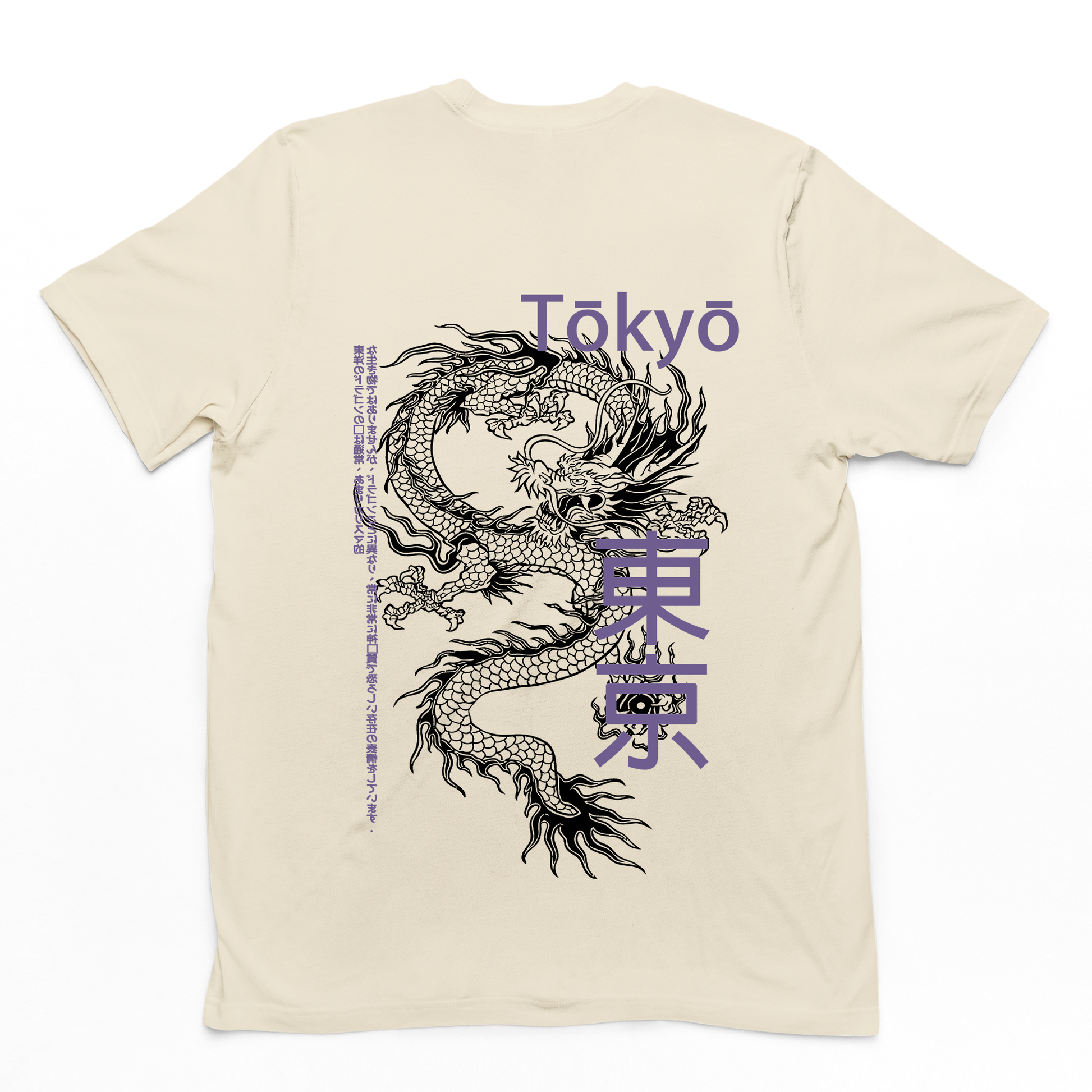 Camiseta streetwear básica pérola costas estampa de dragão oriental japones chines Tokyo