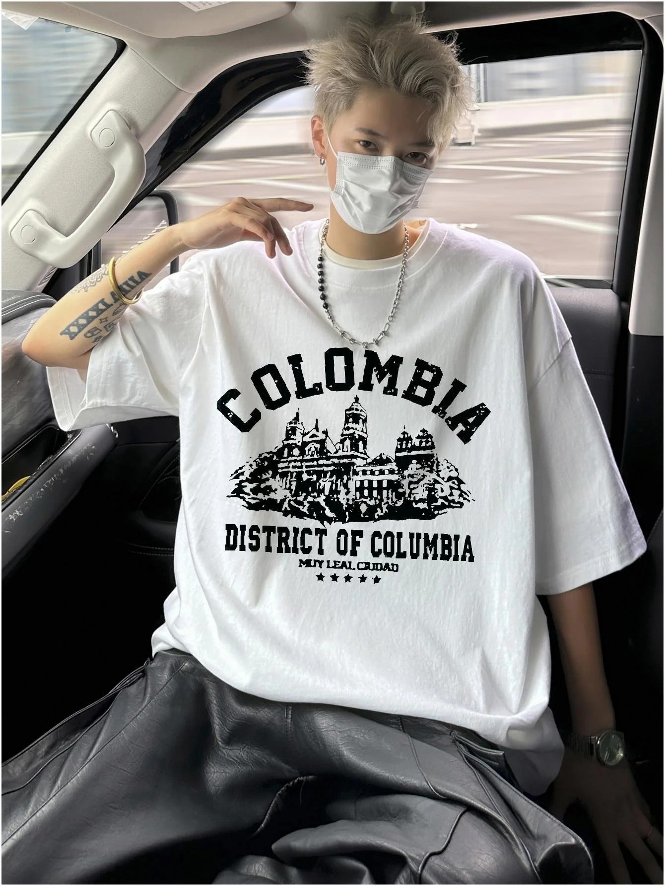 Camiseta Básica Unissex Com Estampa Distrito De Colombia