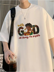 Camiseta Básica Unissex With God All Things Are Possible