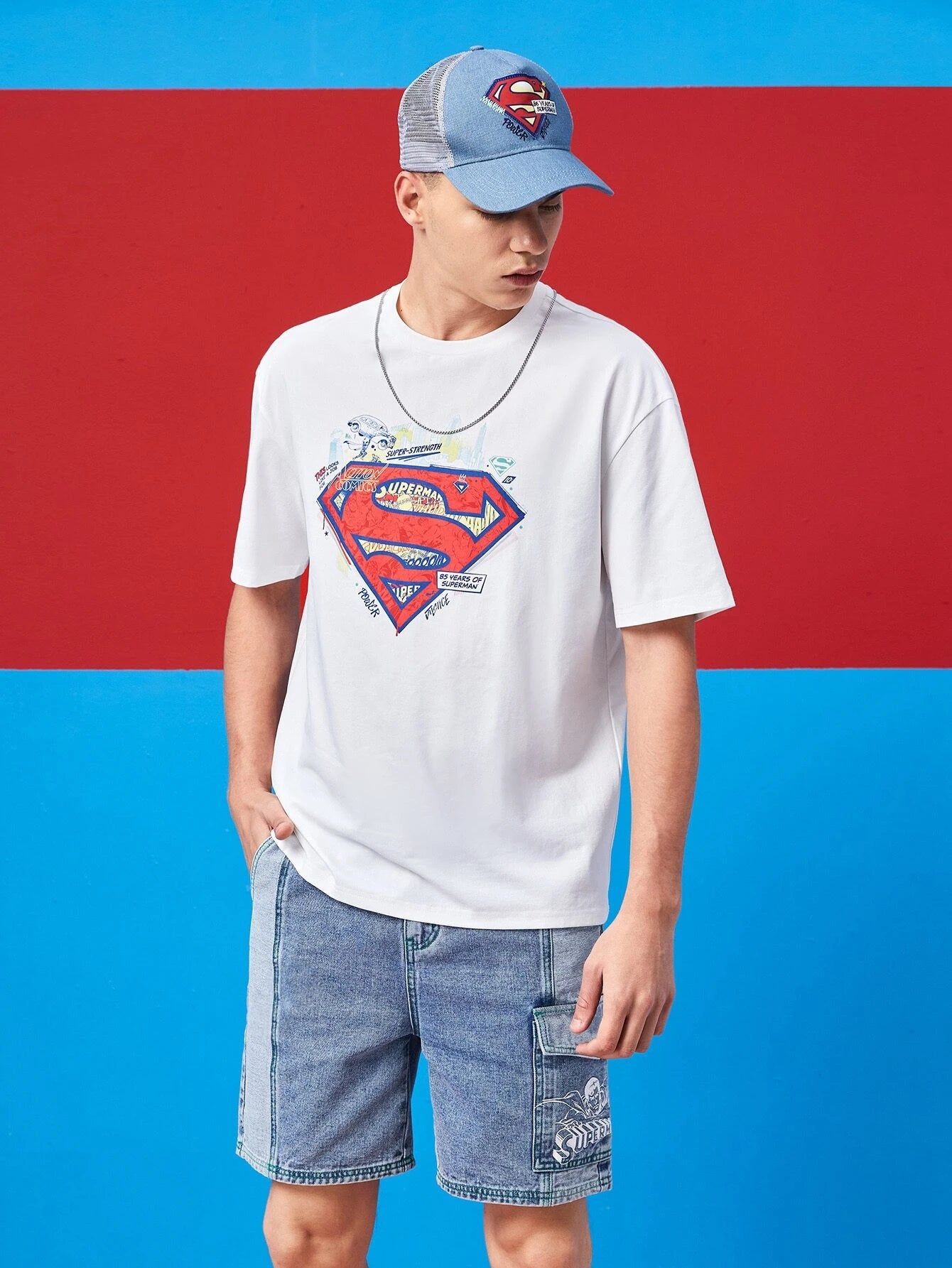 Camiseta Básica Unissex Com Estampa Superman