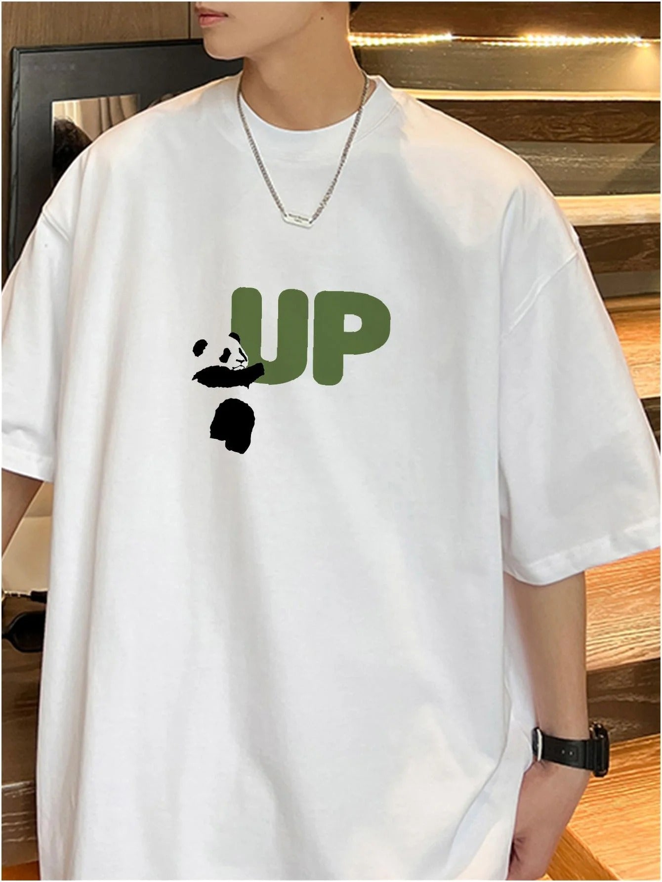 Camiseta Básica Unissex Com Estampa Panda Fofinho