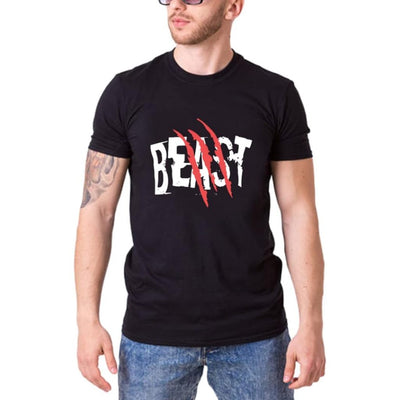 Camiseta Básica Casal Estampa Arranhão Da Fera