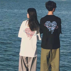 Camiseta Básica Casal Love You Heart Couple