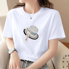 Camiseta Básica Feminina Hat Chapéu Webbling