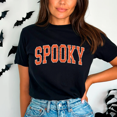 Camiseta Básica Com Estampa Spooky