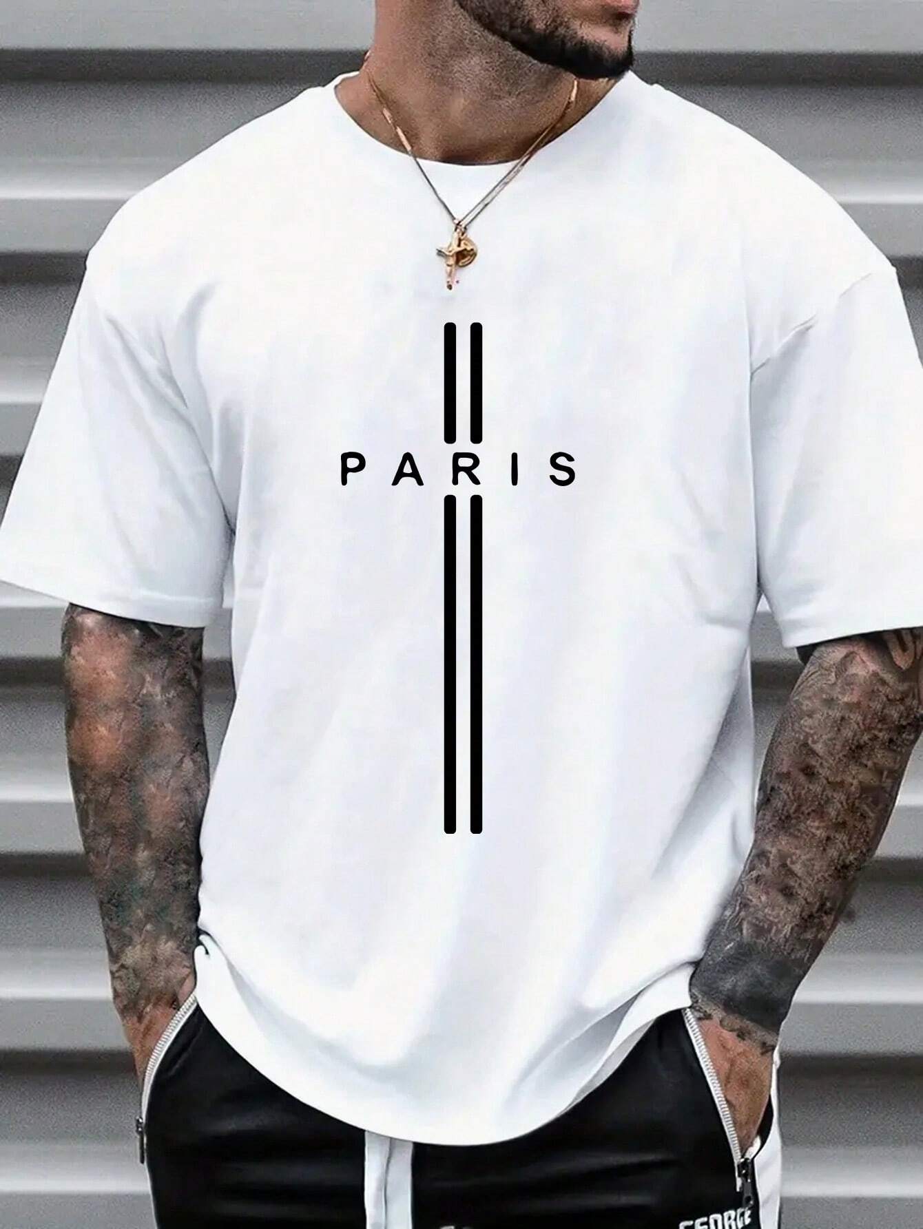 Camiseta Básica Com Estampa Paris